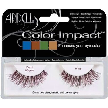 faces color impact lashes demi wispies wine