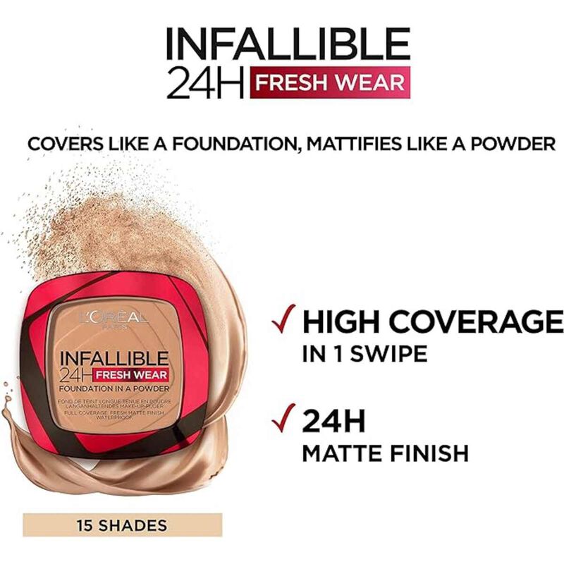 loreal paris infallible 24h fresh wear foundation in powder golden sand 200