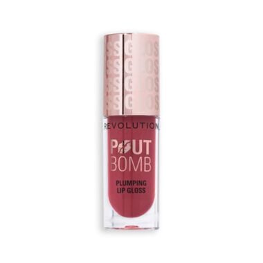 Plumping Lip Gloss Pout Bomb - Mauve Pink faces plumping lip gloss pout bomb mauve pink