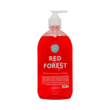 faces red forest showergel
