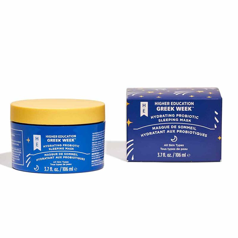 higher education greek week hydrating probiotic sleeping mask