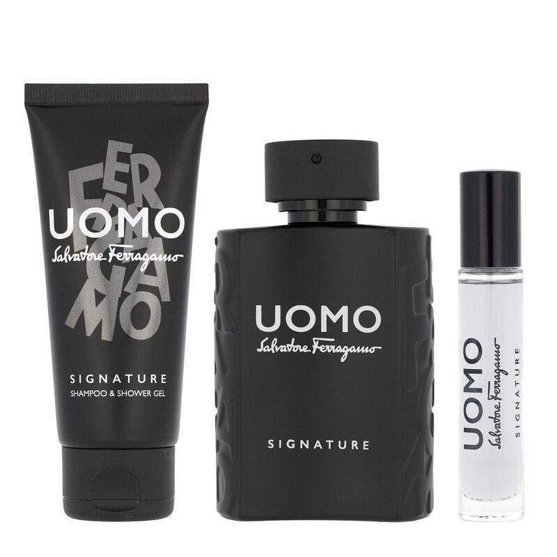 salvatore ferragamo set ferragamo uomo signature h edp 100ml + edp 10ml + s.g 100ml