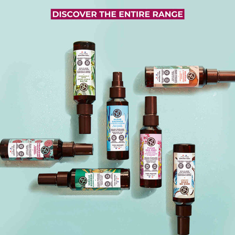 yves rocher perfumed body and hair mist raspberry