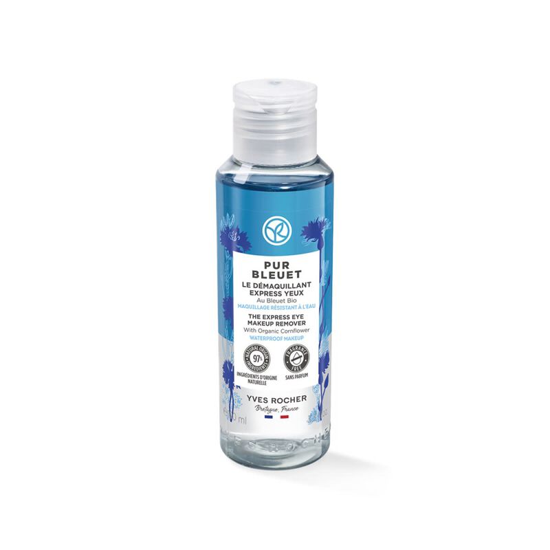 yves rocher the express eye makeup remover pur bleuet  100ml