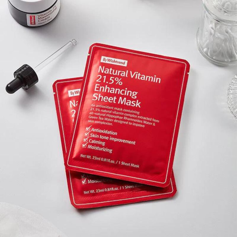 by wishtrend natural vitamin 21.5 enhancing sheet mask