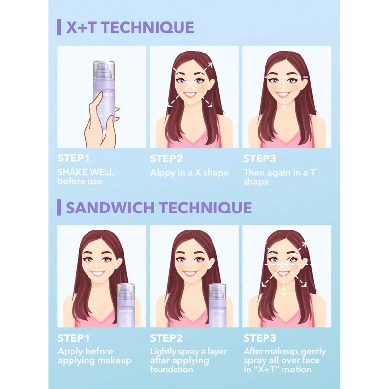 sheglam sheglam lock'd in setting spray mattifying effect white