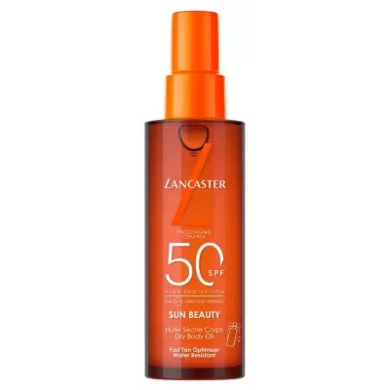 lancaster sun beauty fast tan optimizer satin dry oil spf50