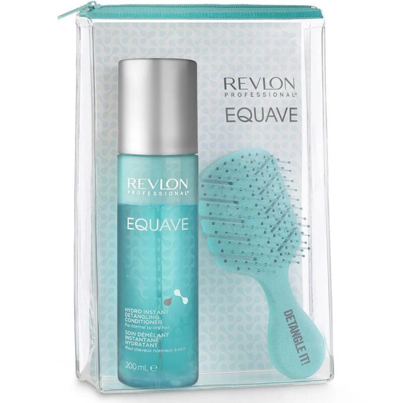 revlon professional ريفلون إكويف كيت بلسم لفك تشابك الشعر 200 مل مع فرشاة شعر