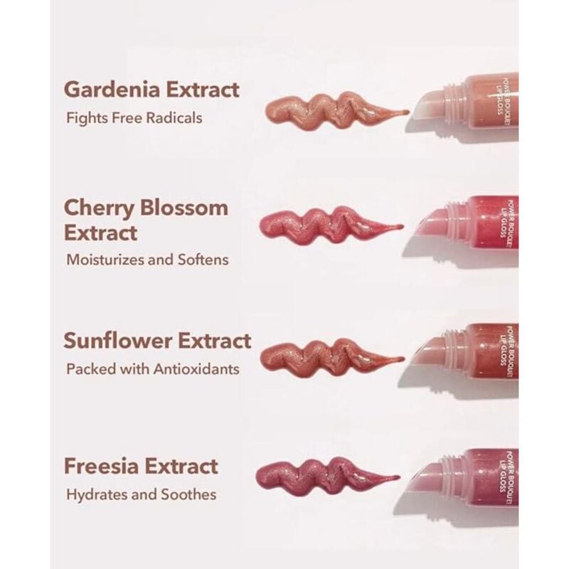 sheglam sheglam power bouquet lip gloss freesia shiny tinted moisturizing