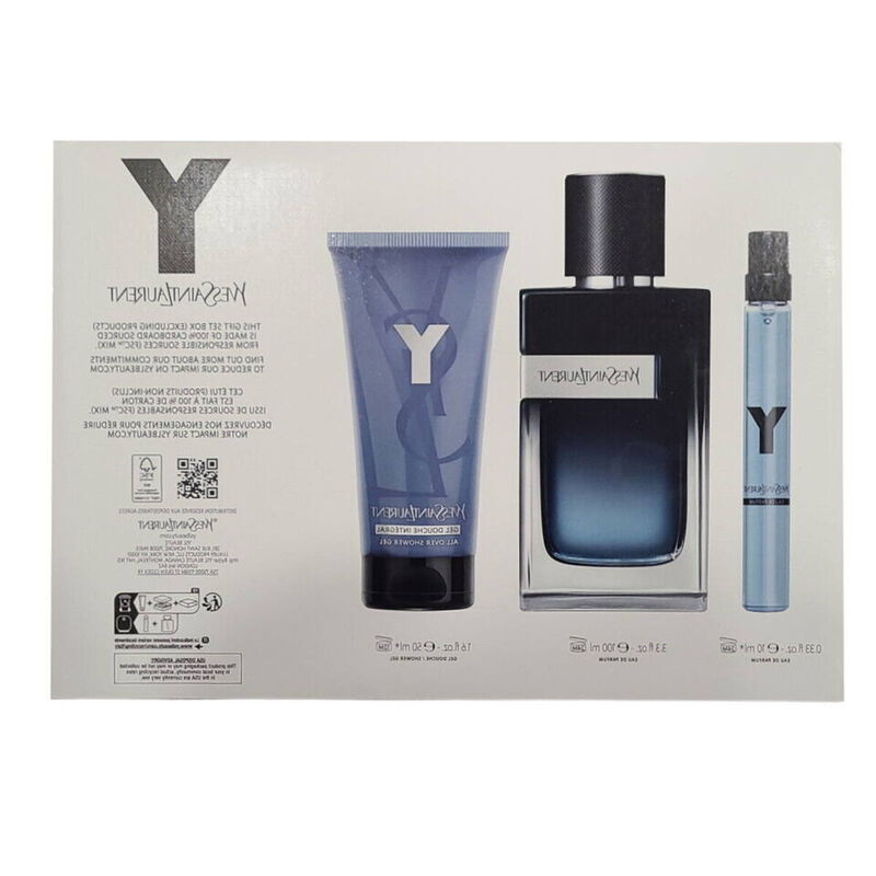 yves saint laurent men's y gift set 100ml + 10ml + shower gel 50ml