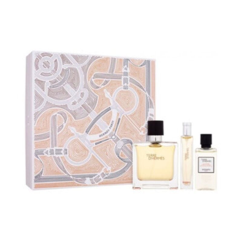 hermes terre d’hermes parfum set (75ml + 15ml + shower gel 40ml)