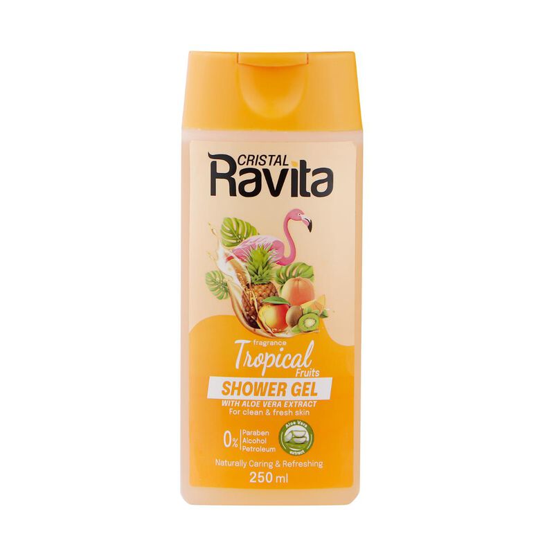 cristal ravita جل استحمام بالفواكه الاستوائية مع خلاصة الألوفيرا 250 مل