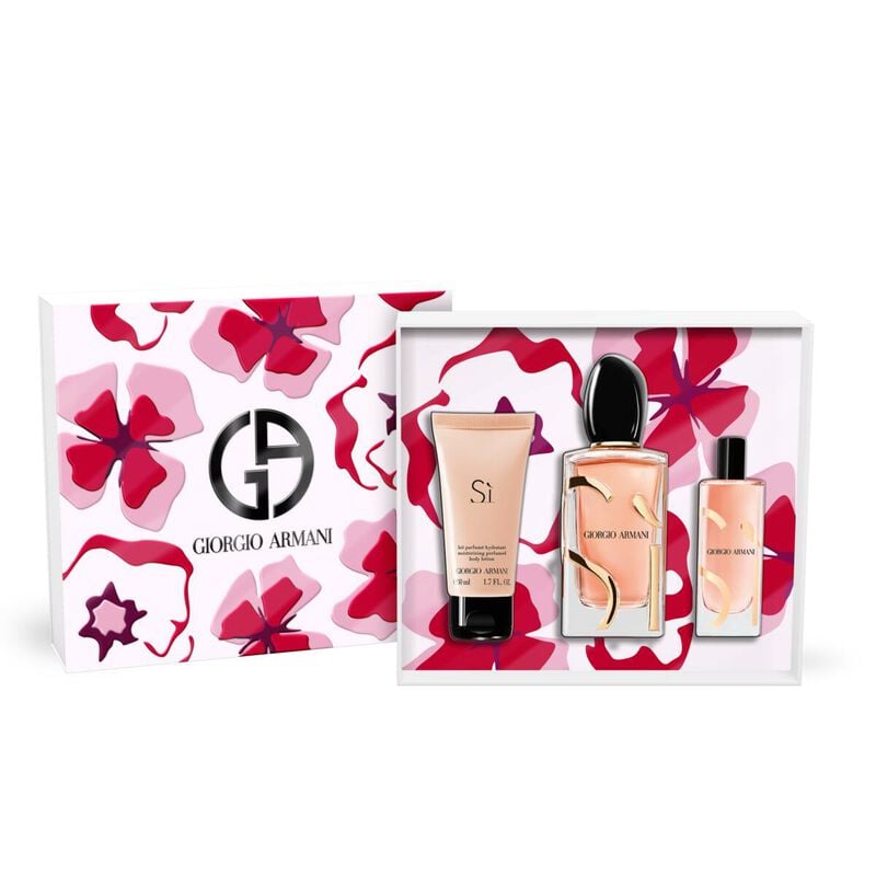 armani beauty si intense set (100ml + 15ml travel size+ 50ml lotion)