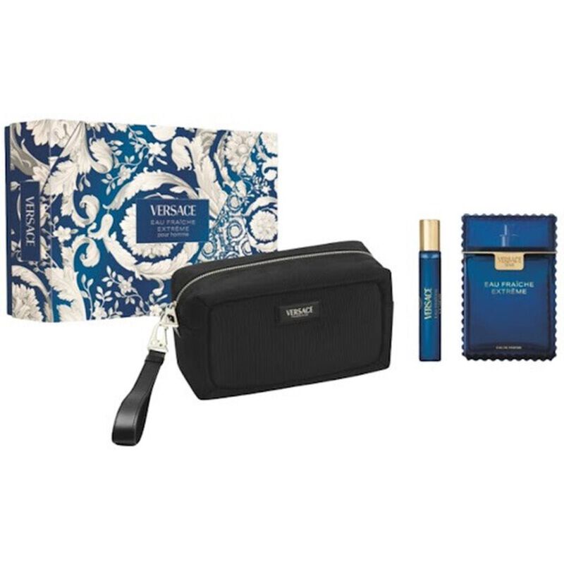 versace men's eau fraiche extreme edp 100ml + edp 10ml + gwp trousse