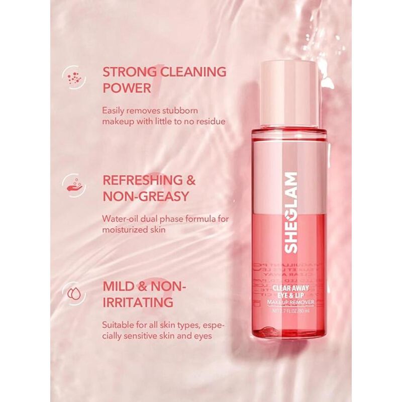 sheglam sheglam clear away eye & lip makeup remover nourishing