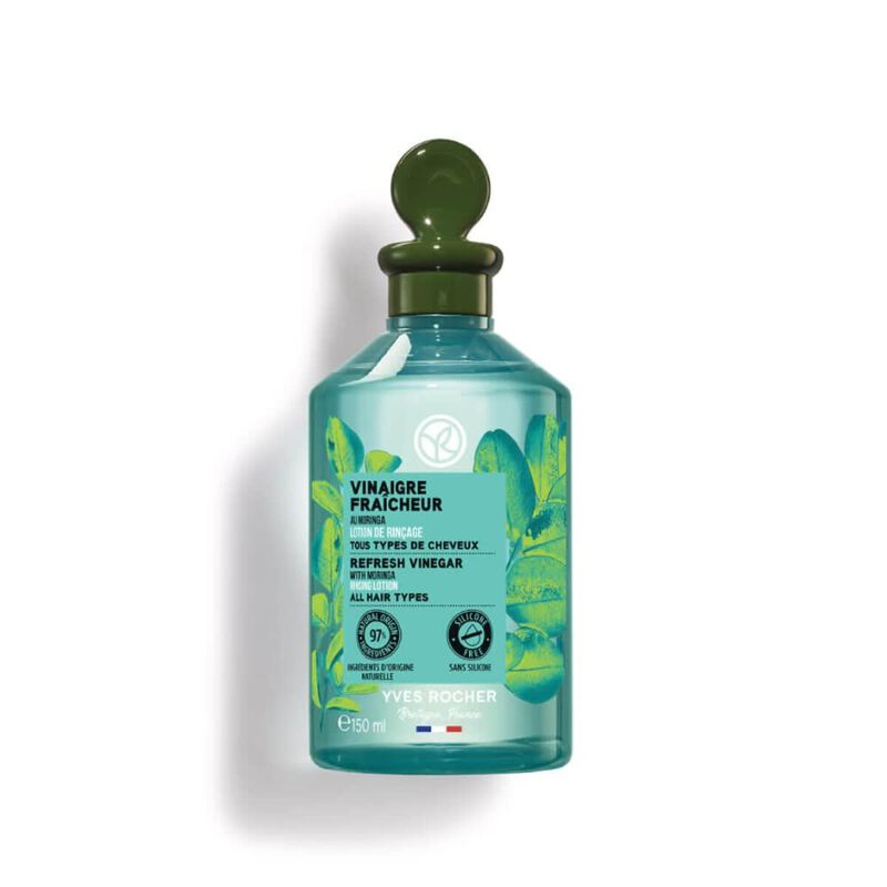 yves rocher refresh vinegar with moringa  rinsing lotion for all hair types