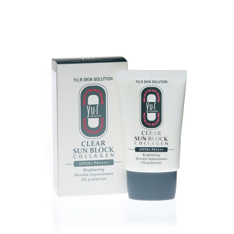 yurskin clear sun block collagen