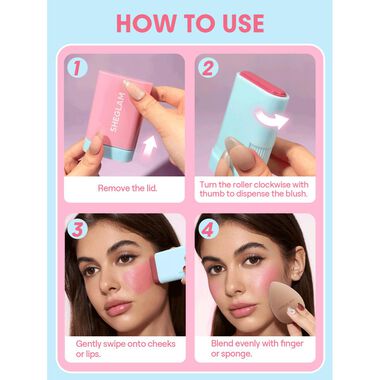 faces بلاشر ستيك زجاجي   بينك ليمونيد