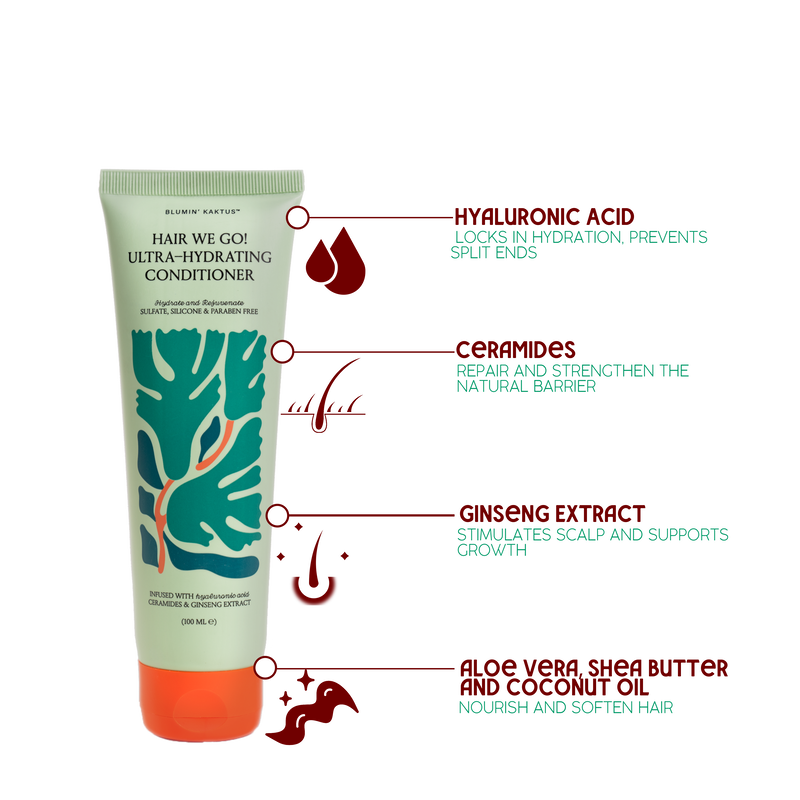 blumin kaktus hair we go! conditioner travel size