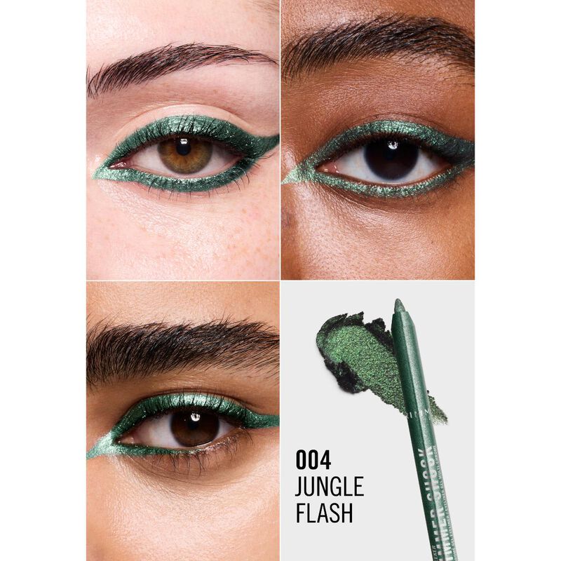 rimmel thrill seeker shimmer shock multichrome gel eyeliner 004 jungle flash