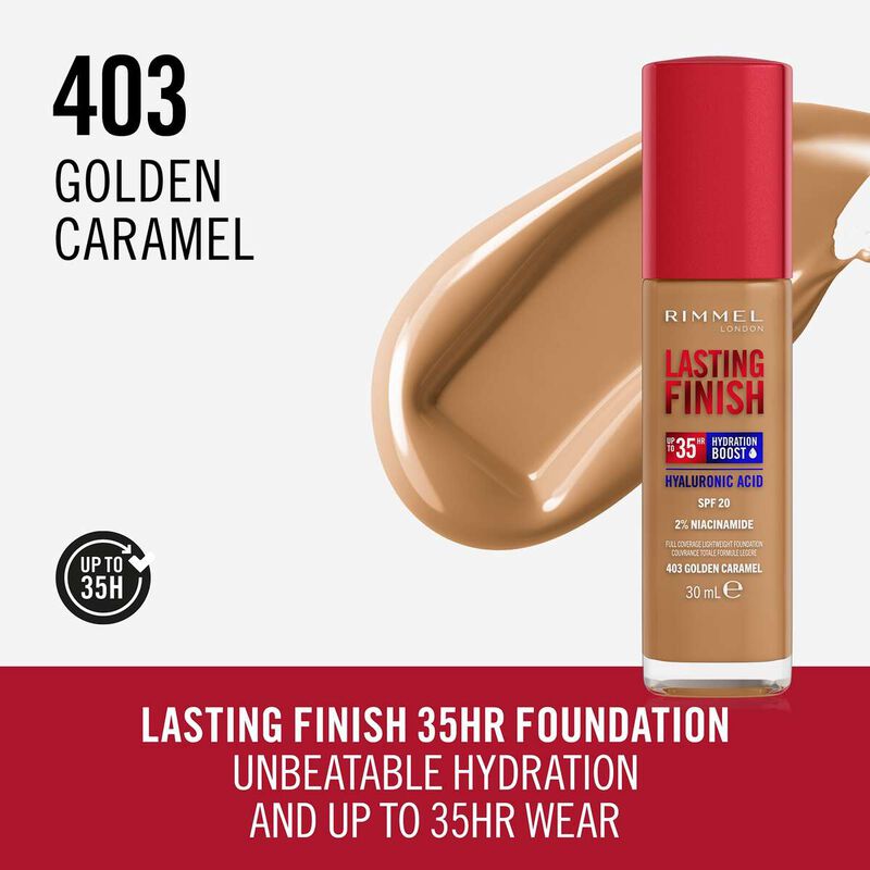 rimmel lasting finish full coverage lightweight foundation 403