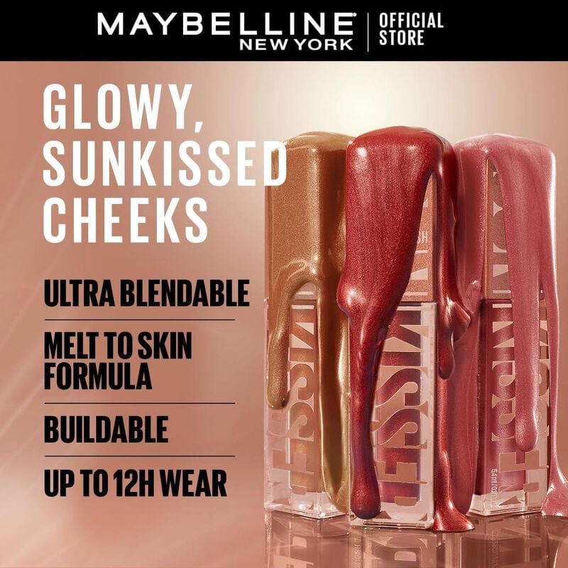 maybelline new york sunkisser liquid glow blush with vitamin e, 02 uptown glow