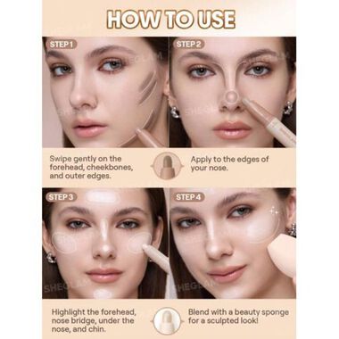 faces sheglam 2 in 1 contour   highlight stick hazelnut latte