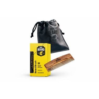 faces beard styling travel set  leather pouch   comb   brush