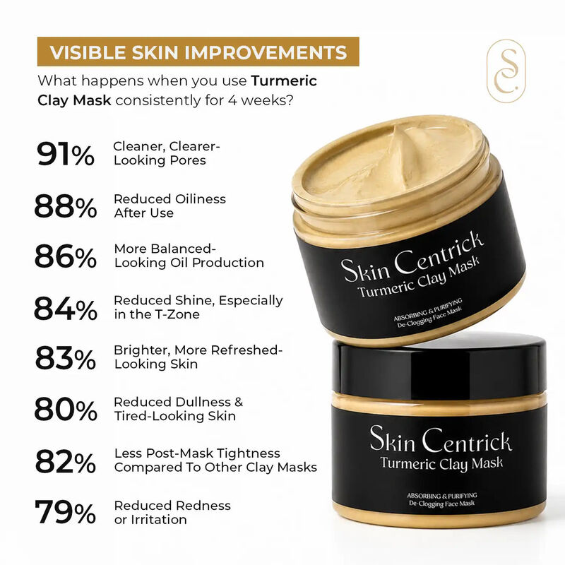 skin centrick ماسك الكركم والطين للوجه بالكاولين والبنتونيت