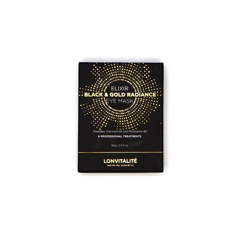 لنفيتلايت elixir black & gold radiance eye mask  luxurious hydration & brightening
